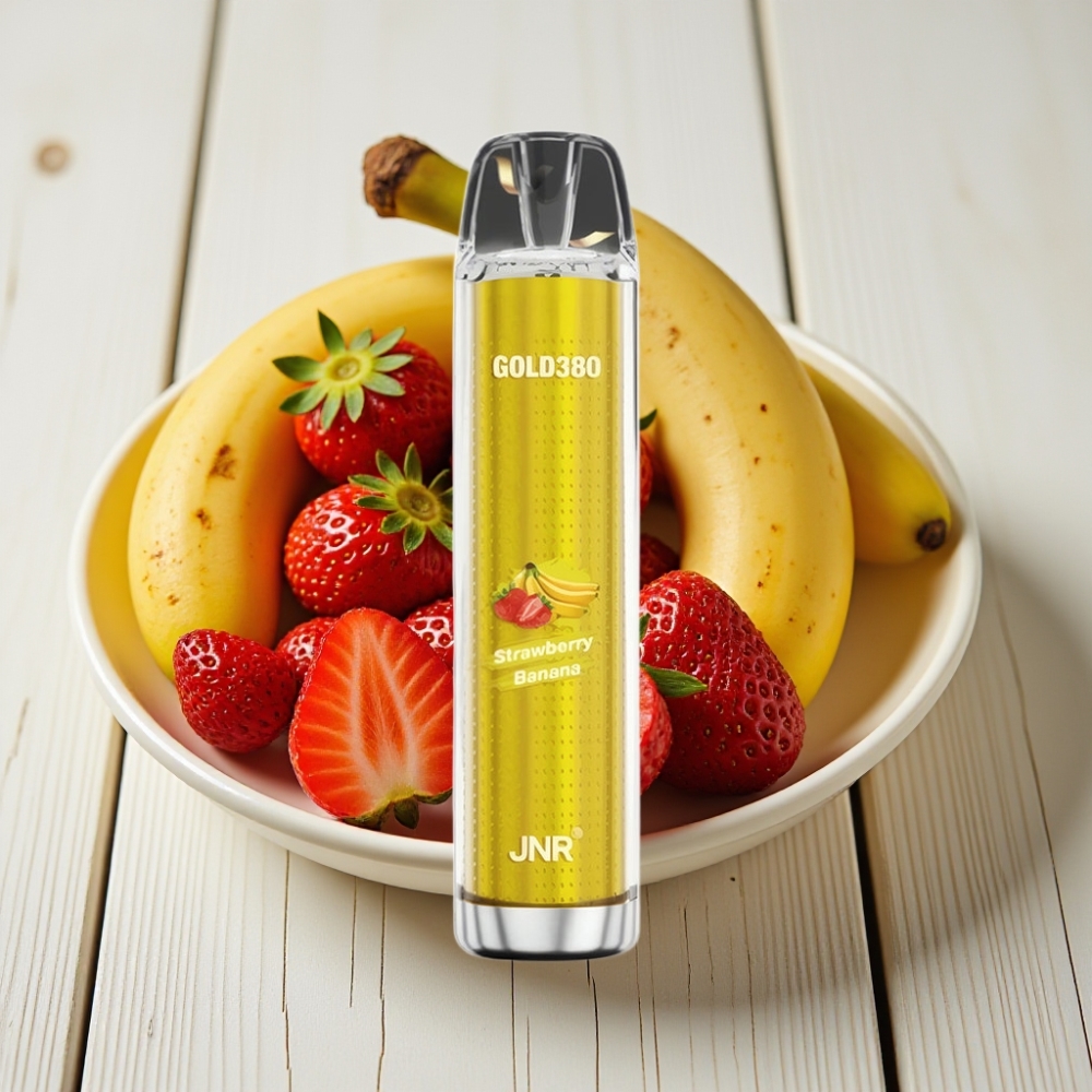 JNR Glod380 6000 Puff Tek Kullanımlık Vape Çilek Muz 1500mAh 13ml