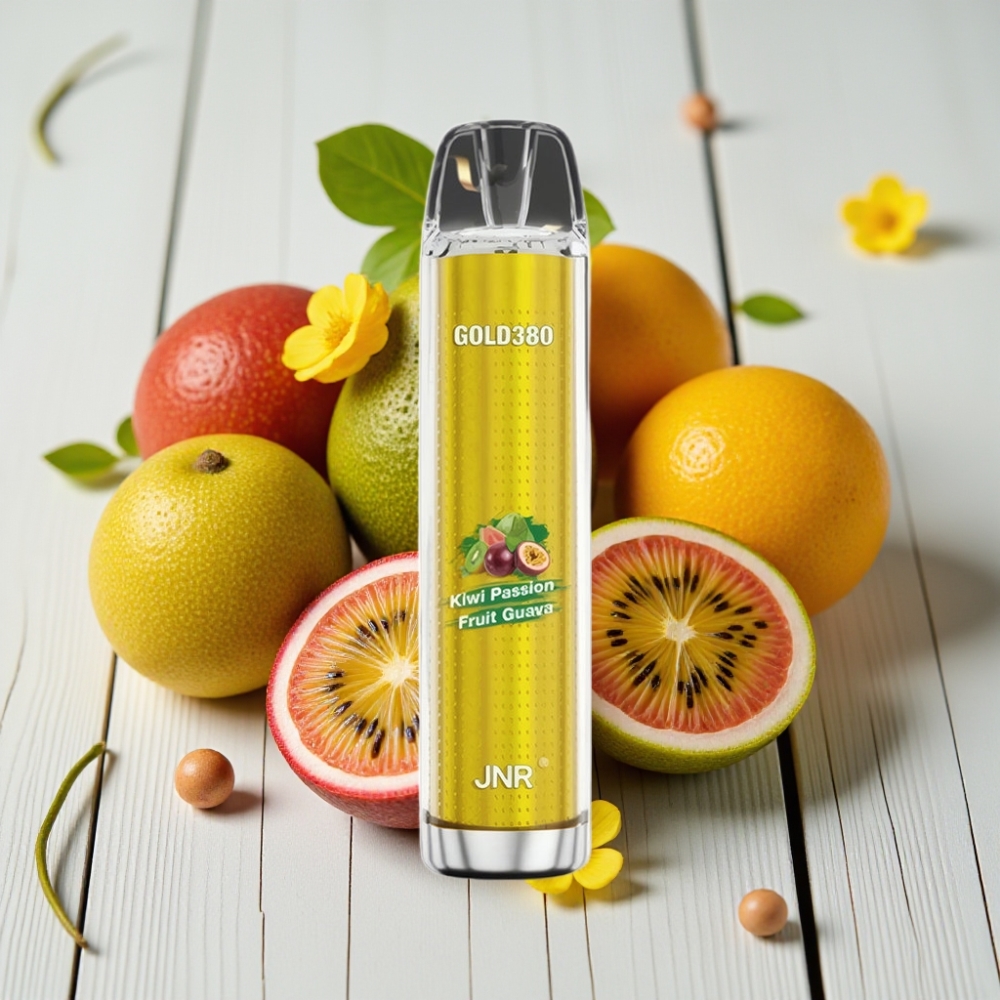 JNR Glod380 6000 Puffs Kullan-At Vape Kivi Çarkıfelek Guava 1500mAh 13ml