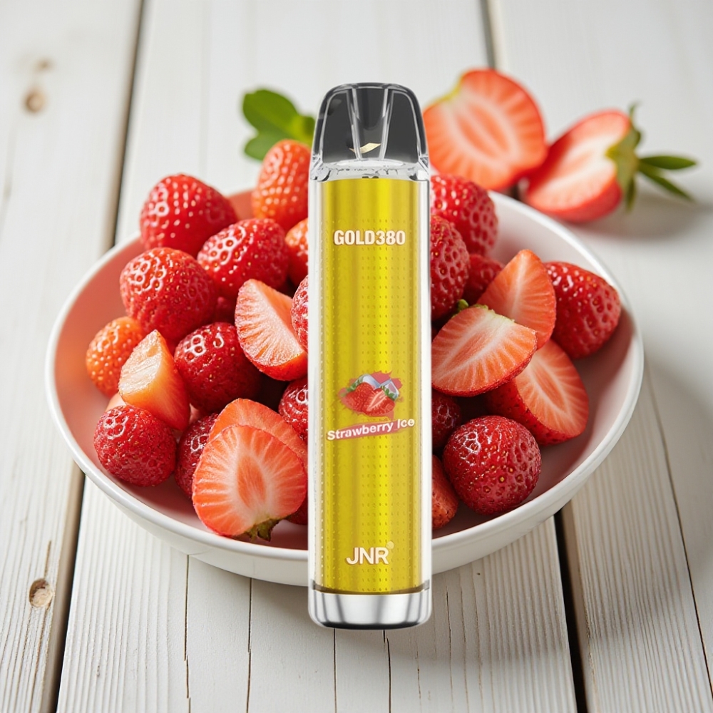 JNR Glod380 6000 Puffs Tek Kullanımlık Vape Çilek Buz 6000 Puff 1500mAh 13ml