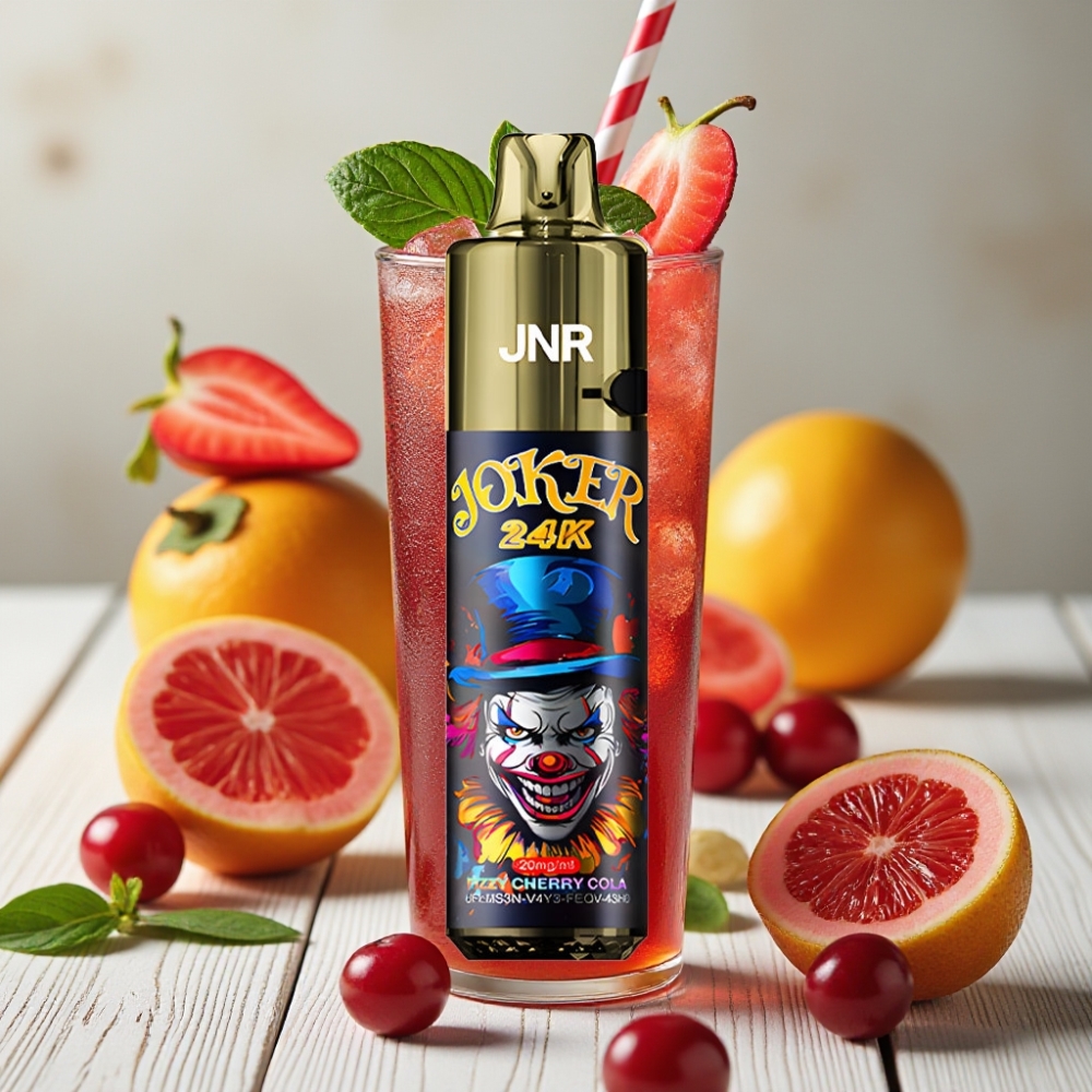 JNR Joker 24K Puffs Tek Kullanımlık Vape Gazlı Kiraz Kola 24000 Puff 2+10ml 800mAh