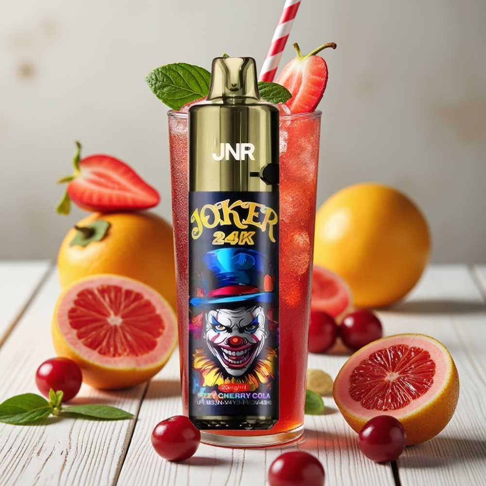 JNR Joker 24K Puffs Tek Kullanımlık Vape Gazlı Kiraz Kola 24000 Puff 2+10ml 800mAh