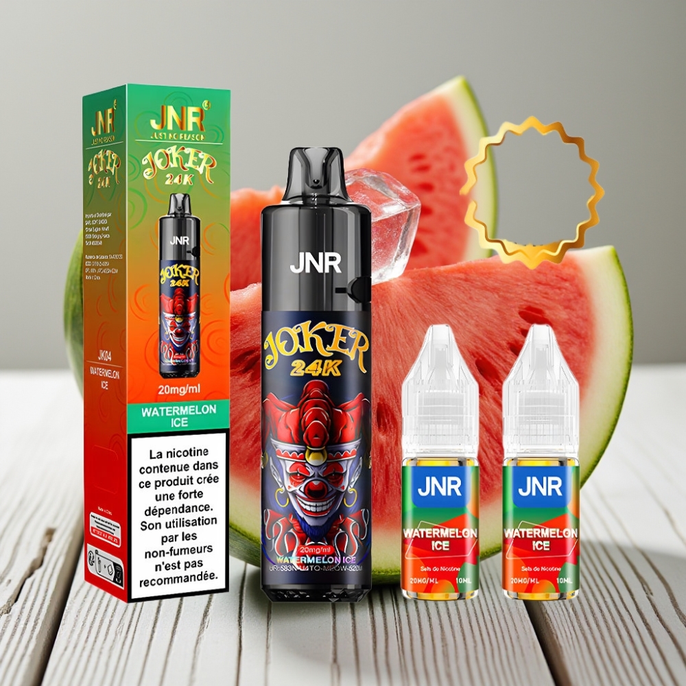 JNR Joker 24K Puffs Tek Kullanımlık Vape Karpuz Buz – 800mAh 2+10ml 24000 Puffs