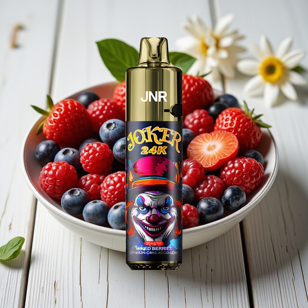 JNR Joker 24K Puffs Tek Kullanımlık Vape Karışık Meyveler 2+10ml 800mAh 24000 Puffs