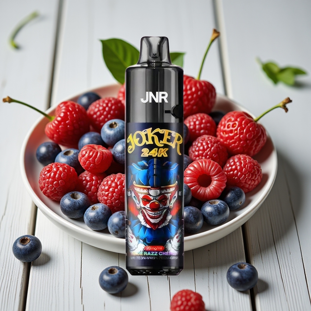 JNR Joker 24K Puffs Tek Kullanımlık Vape Mavi Ahududu Kiraz 24000 Puffs 2ml 800mAh