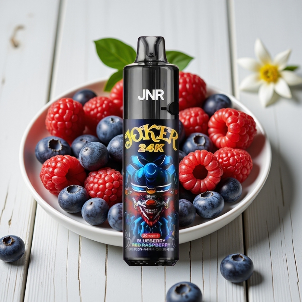 JNR Joker 24K Puffs Tek Kullanımlık Vape Yaban Mersini Ahududu - 24000 Puffs 2+10ml 800mAh