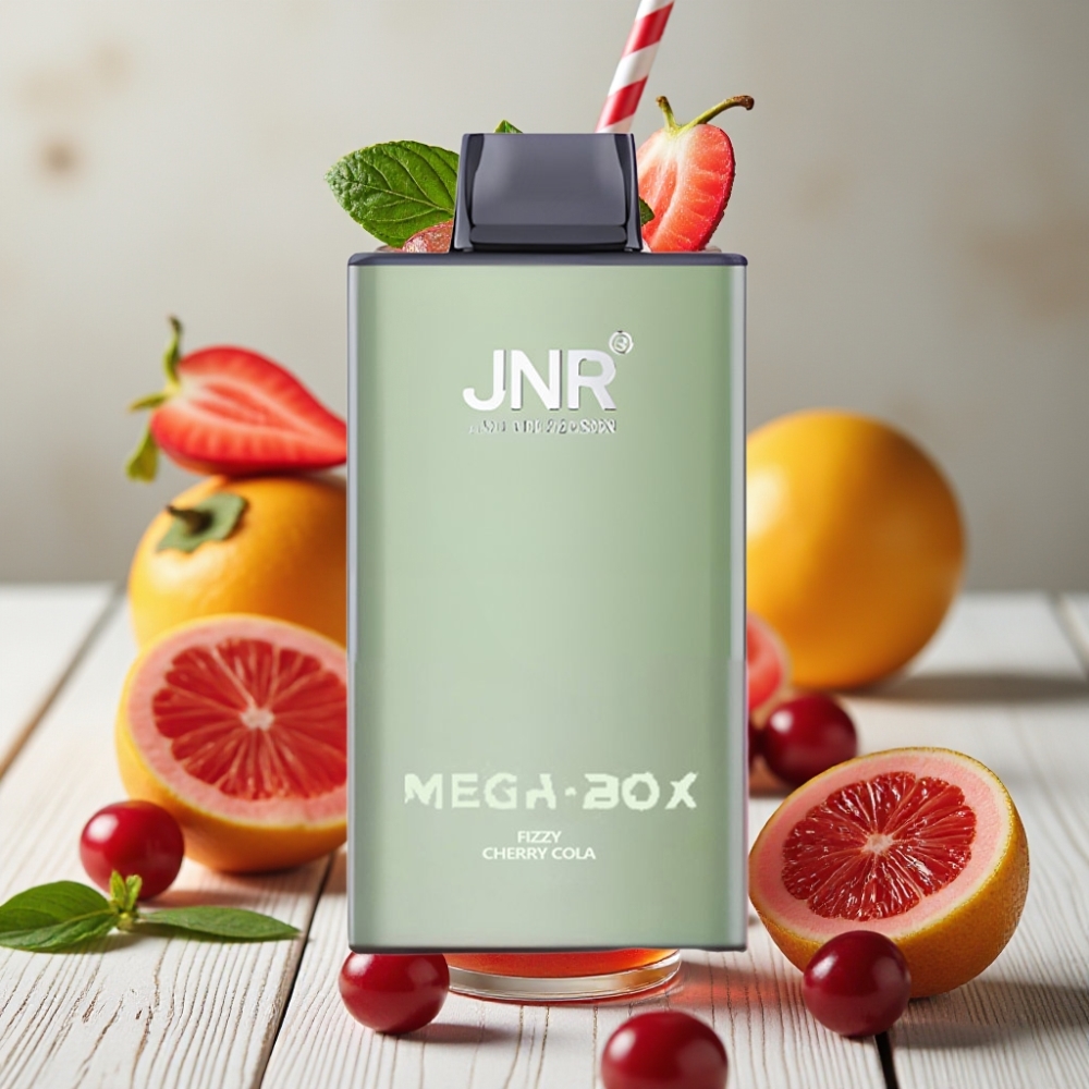 JNR Mega Box 25000 Puffs Tek Kullanımlık Vape Gazlı Kiraz Kola – 30ml 850mAh Dual Mesh