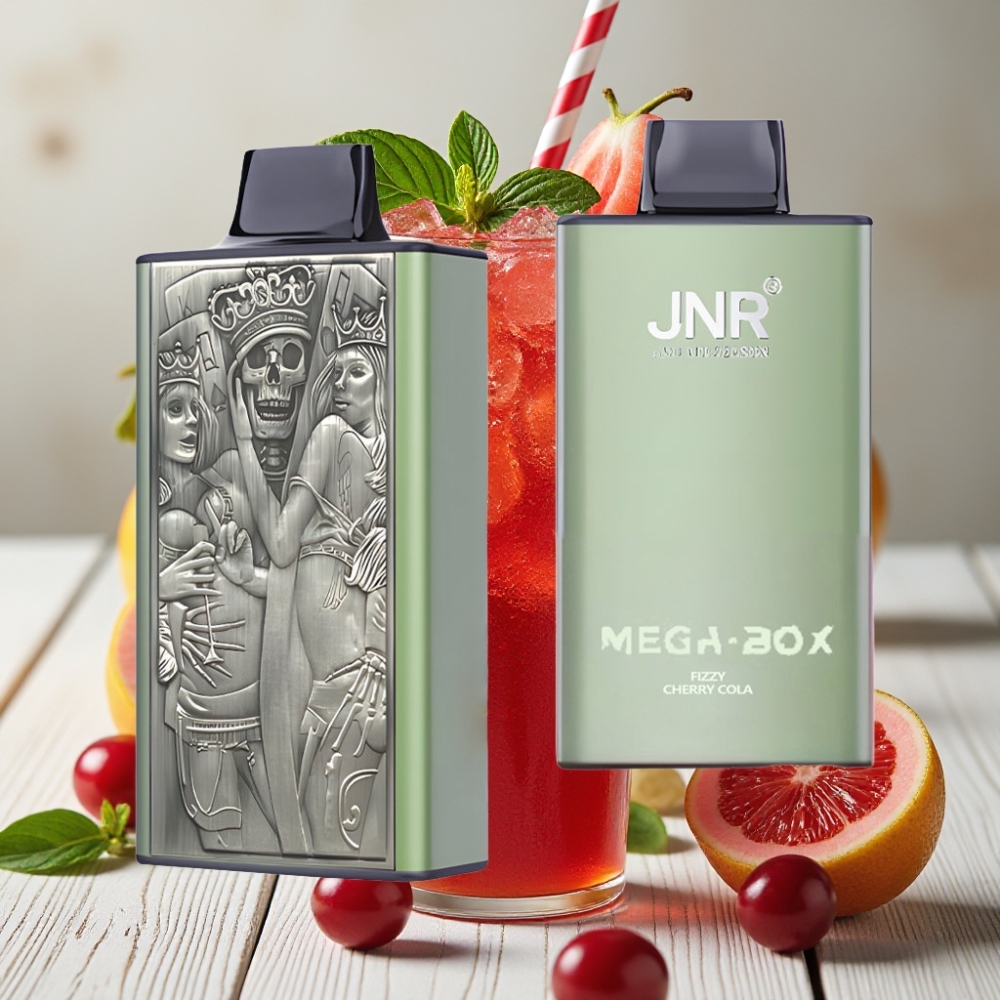 JNR Mega Box 25000 Puffs Tek Kullanımlık Vape Gazlı Kiraz Kola – 30ml 850mAh Dual Mesh