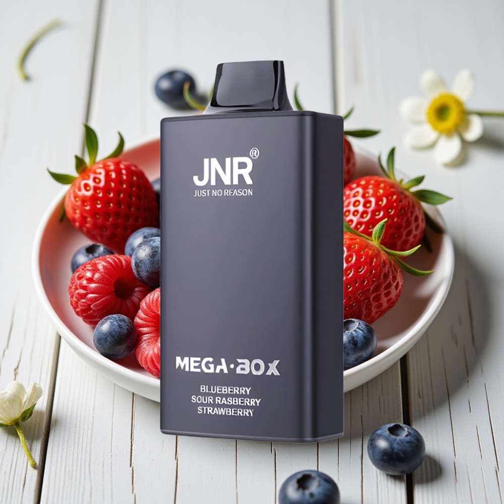 JNR Mega Box 25000 Puffs Tek Kullanımlık Vape Yaban Mersini Ekşi Ahududu Çilek 30ml 850mAh