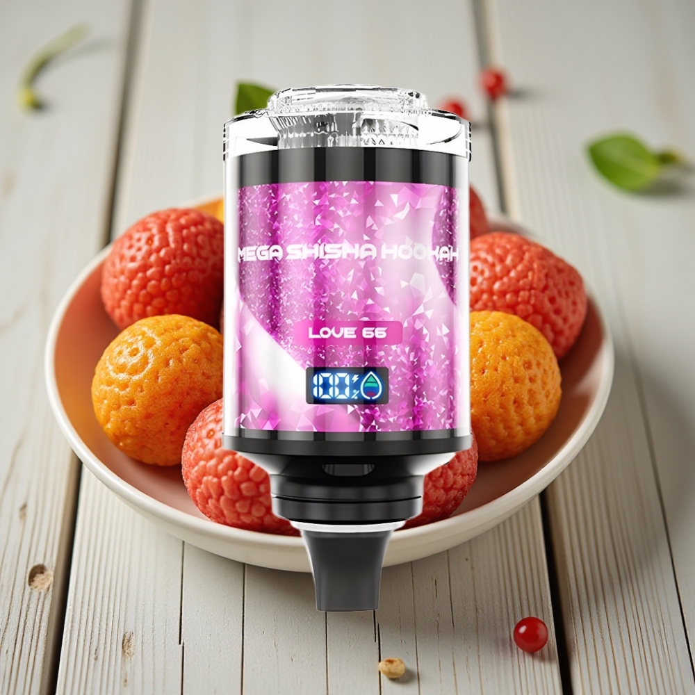 JNR Mega Shisha Hookah Masaüstü Uyumlu Aşk 66 - 100K Puf 60ml 2200mAh Type-C