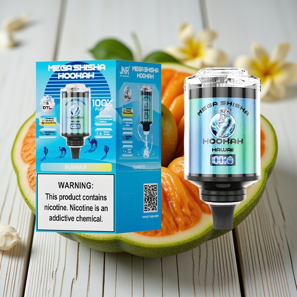 JNR Mega Shisha Hookah Masaüstü Uyumlu Hawaii Aromalı 100K Puff 60ml 2200mAh