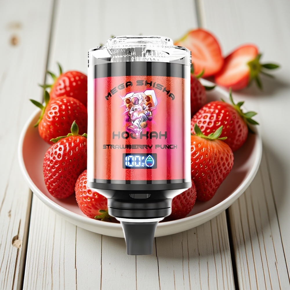 JNR Mega Shisha Hookah Masaüstü Uyumlu Çilek Punch 100K 60ml 2200mAh Type-C
