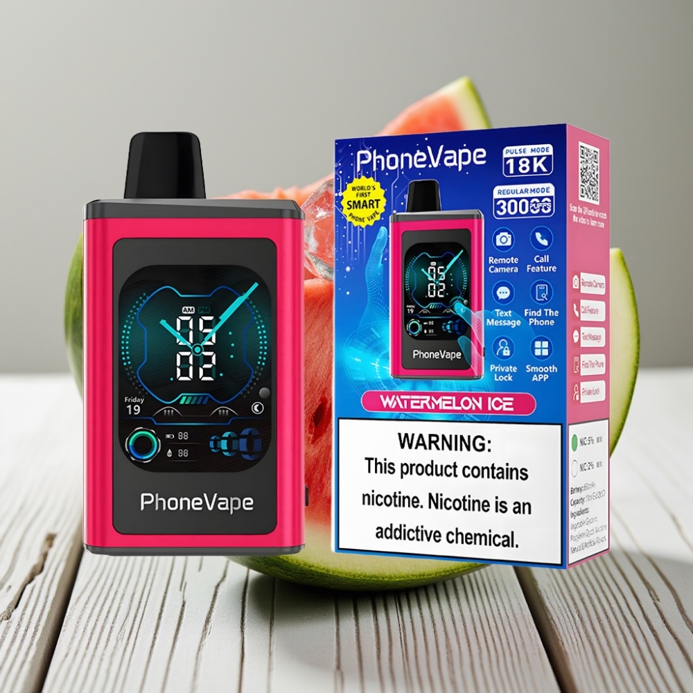 JNR PhoneVape 30000 puffs Tek Kullanımlık Vape Karpuz Buzu 850mAh Tip-C Şarj Turbo Mod