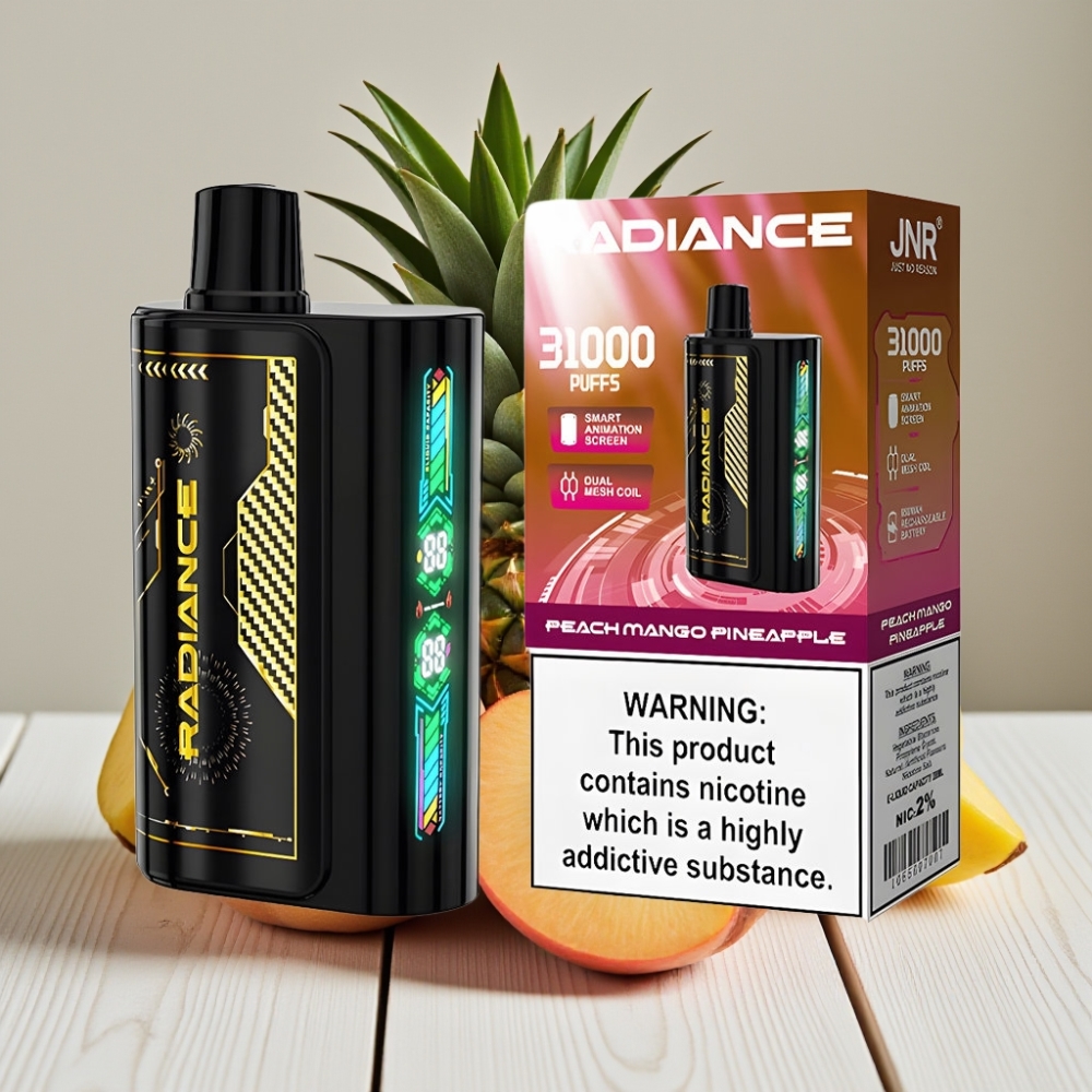 JNR Radiance 31000 Puff Şeftali Mango Ananas Aromalı Tek Kullanımlık Vape 28ml 950mAh