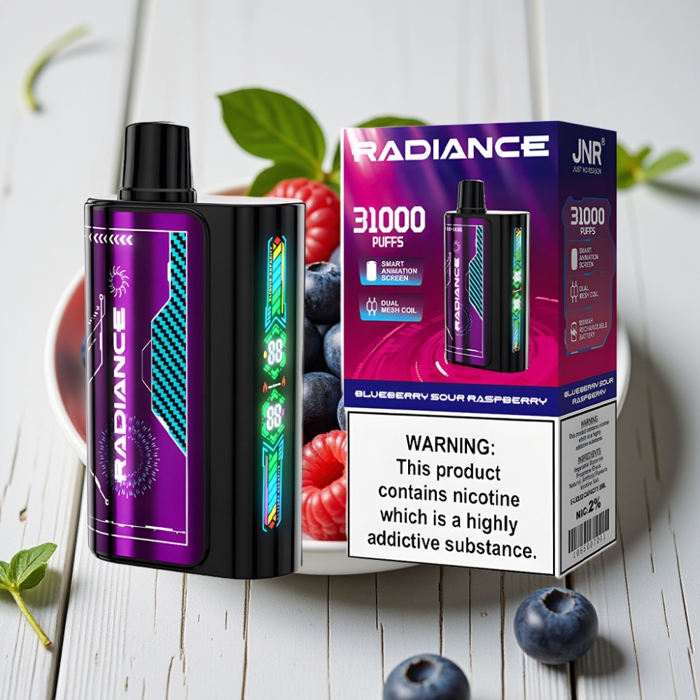 JNR Radiance 31000 Puffs Tek Kullanımlık Vape YABAN MERSİNLİ EKŞİ AHUDUDU – 28ml 950mAh Type-C