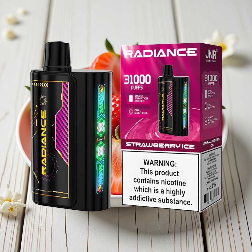 JNR Radiance 31000 Puffs Tek Kullanımlık Vape ÇİLEK BUZ 28ml 950mAh Type-C