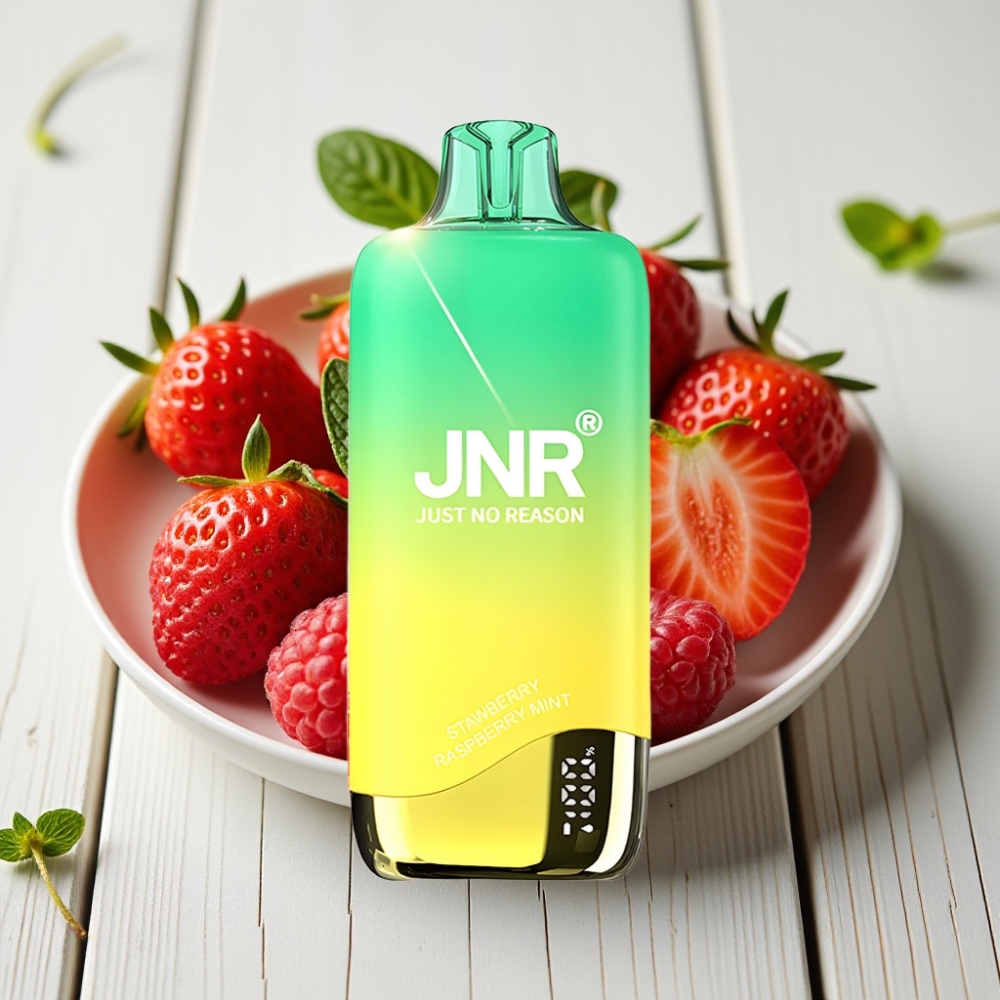 JNR Rainbow 10500 Puffs Tek Kullanımlık Vape Çilek Ahududu Nanesi 600mAh 18ml 08ohm