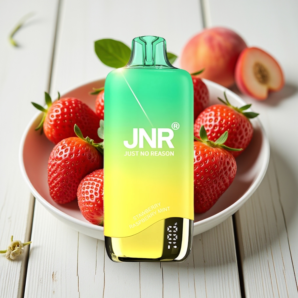 JNR Rainbow 10500 Pufs Tek Kullanımlık Vape Çilek Şeftali Naneli - 10500 Pufs 18ml 600mAh