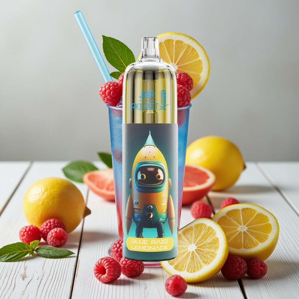 JNR Rocket-X 12400 Puffs Tek Kullanımlık Vape - Mavi Ahududu Limonata 25ml 850mAh Tip-C