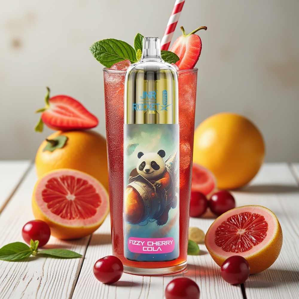 JNR Rocket-X 12400 Puffs Tek Kullanımlık Vape Gazlı Kiraz Kola 25ml 850mAh RGB Işık