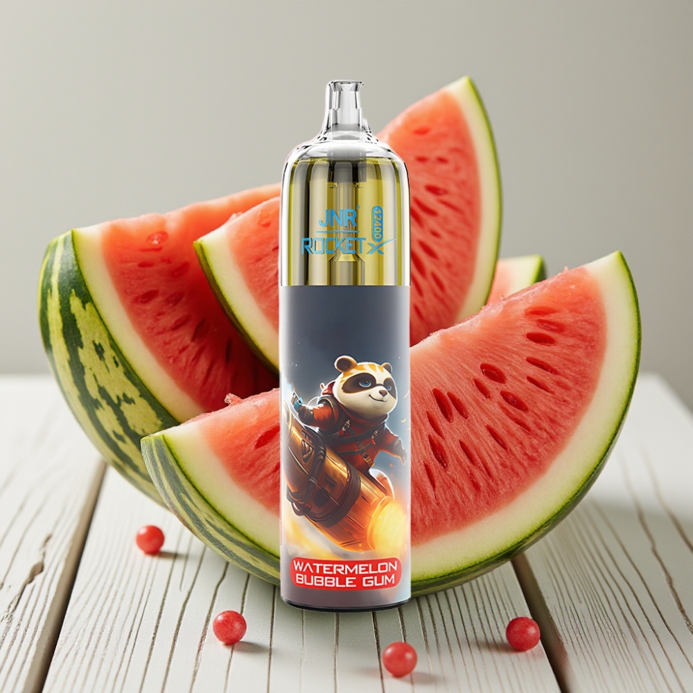 JNR Rocket-X 12400 Puffs Tek Kullanımlık Vape Karpuzlu Balon Şekeri - RGB Işıklar 25ml 850mAh