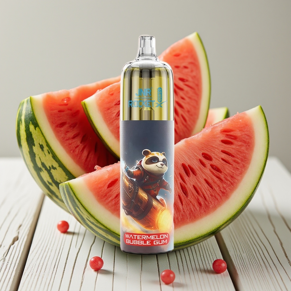 JNR Rocket-X 12400 Puffs Tek Kullanımlık Vape Karpuzlu Balon Şekeri - RGB Işıklar 25ml 850mAh
