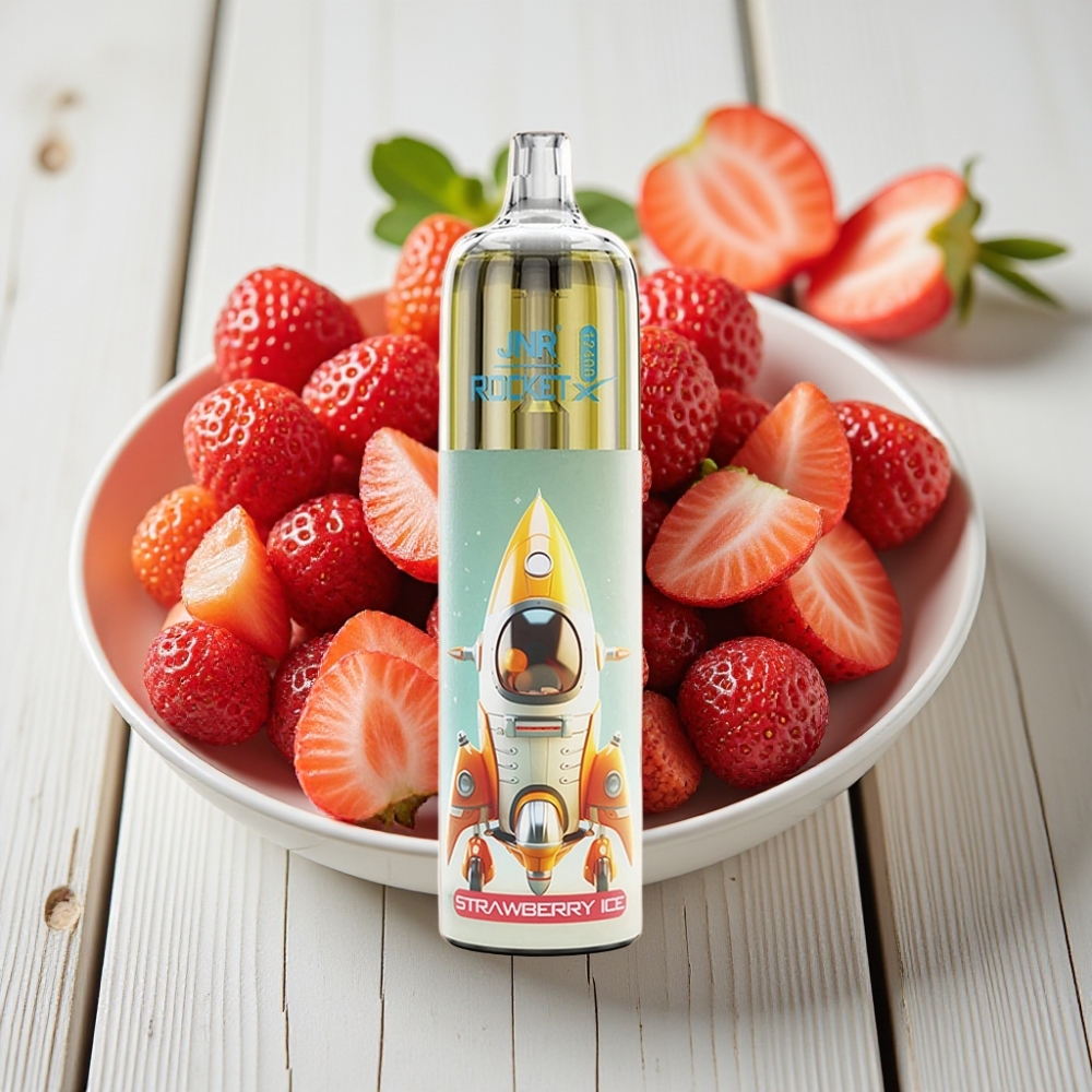 JNR Rocket-X 12400 Puffs Tek Kullanımlık Vape Çilek Buz - 850mAh 25ml Type-C