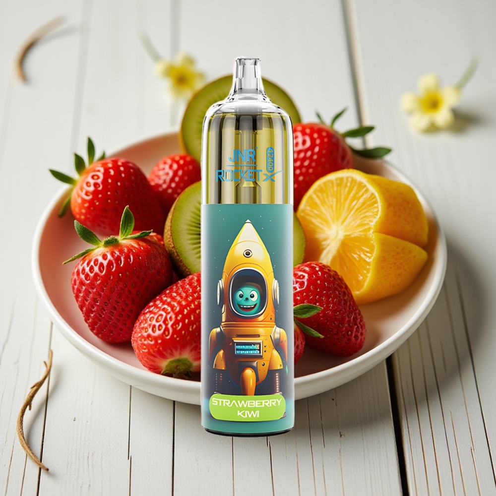 JNR Rocket-X 12400 Puffs Tek Kullanımlık Vape Çilek Kivi - 850mAh 25ml Type-C