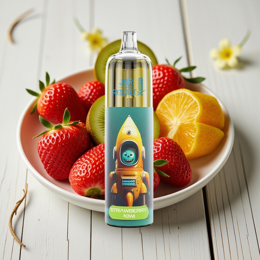 JNR Rocket-X 12400 Puffs Tek Kullanımlık Vape Çilek Kivi - 850mAh 25ml Type-C