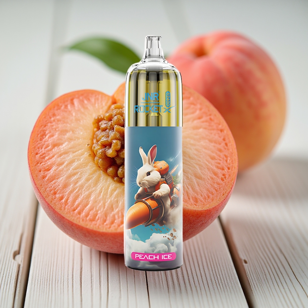 JNR Rocket-X 12400 Puffs Tek Kullanımlık Vape Şeftali Buz - 25ml 850mAh Type-C