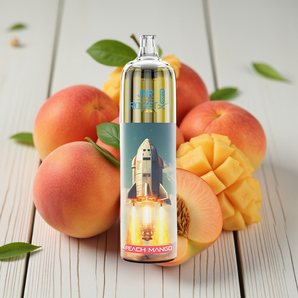 JNR Rocket-X 12400 Puffs Tek Kullanımlık Vape Şeftali Mango 25ml 850mAh Tip-C