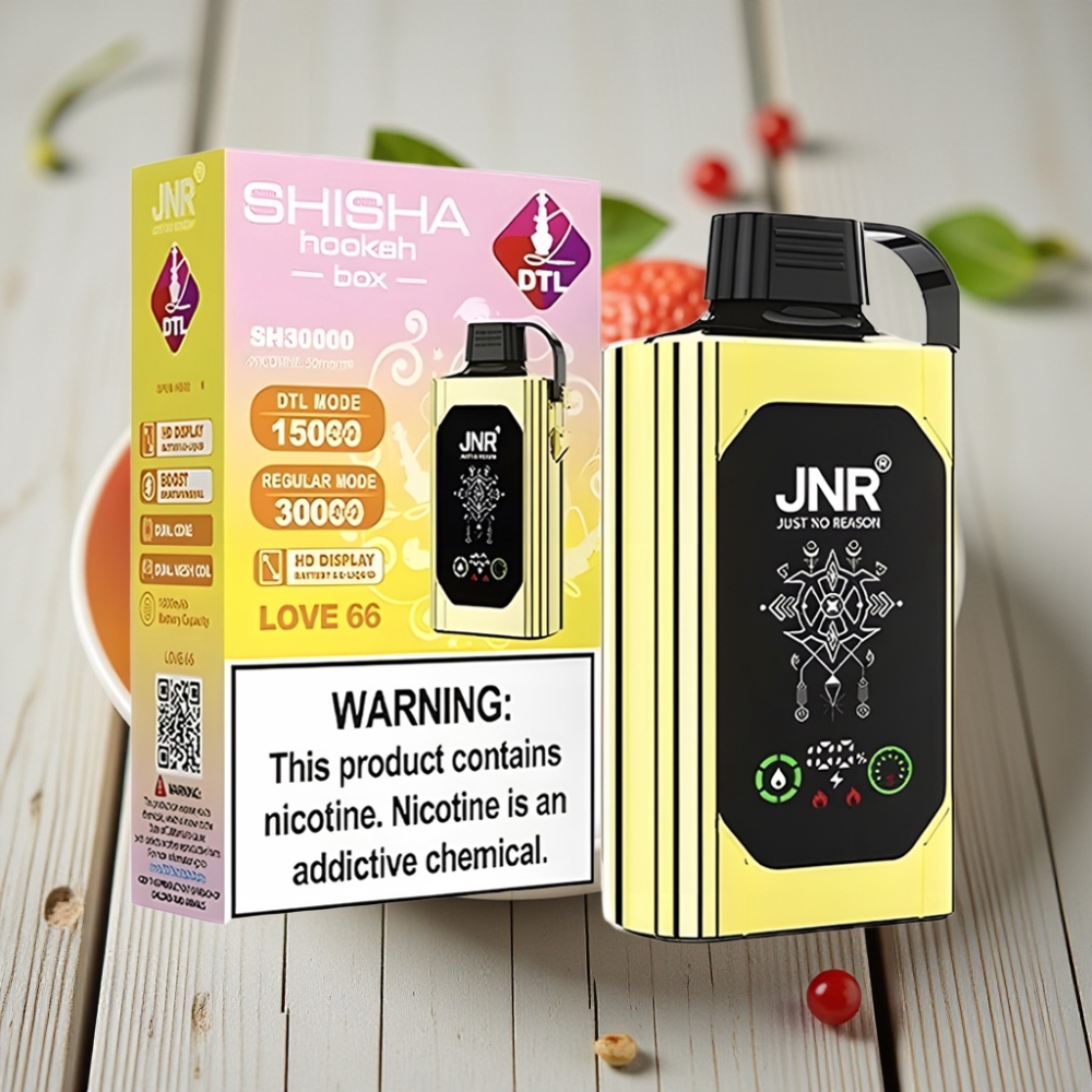 JNR Shisha Hookah Box 20500 Puffs Aşk 66 – HD Ekran 25ml Çift Mesh Bobin Type-C