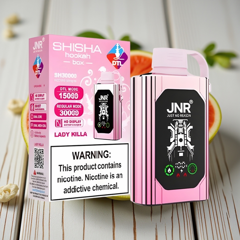JNR Shisha Hookah Box 20500 Puffs Lady Kılıç HD Ekran 25ml Type-C Şarj