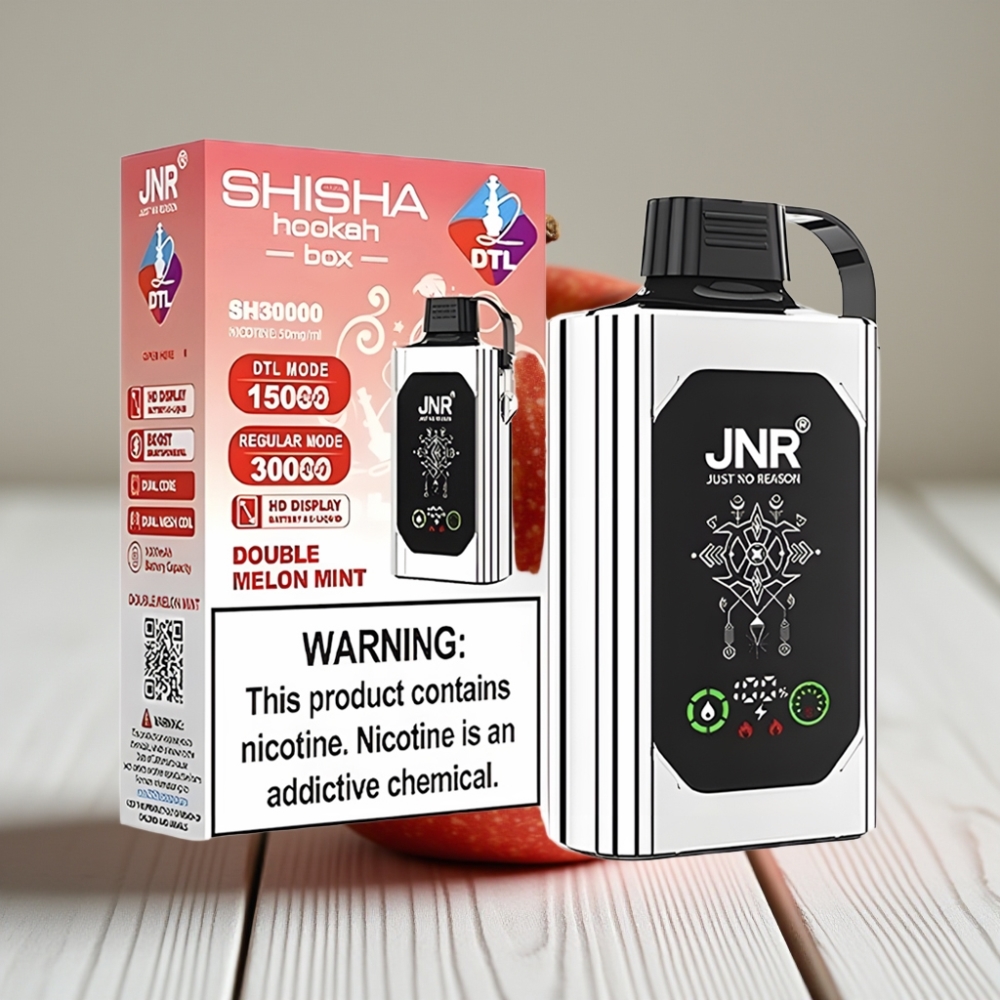JNR Shisha Hookah Box 20500 Puffs Çift Elma - HD Ekran 25ml Type-C Şarj