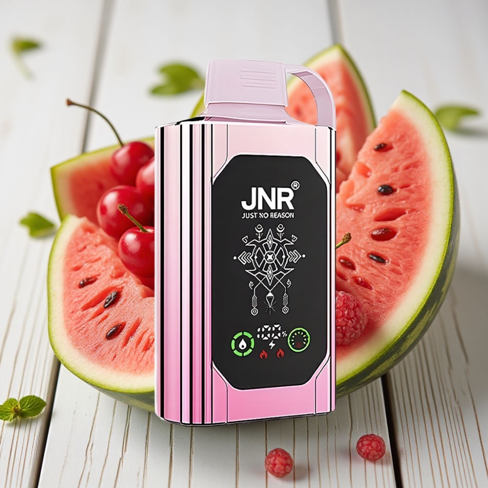 JNR Shisha Hookah Box 20500 Puffs Çilek Karpuz Freeze HD Ekran 25ml Type-C
