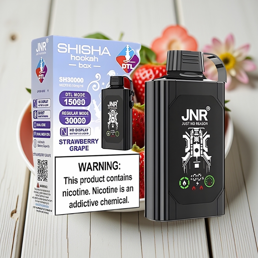 JNR Shisha Hookah Box 20500 Puffs Çilek Üzüm 25ml 1000mAh HD Ekran