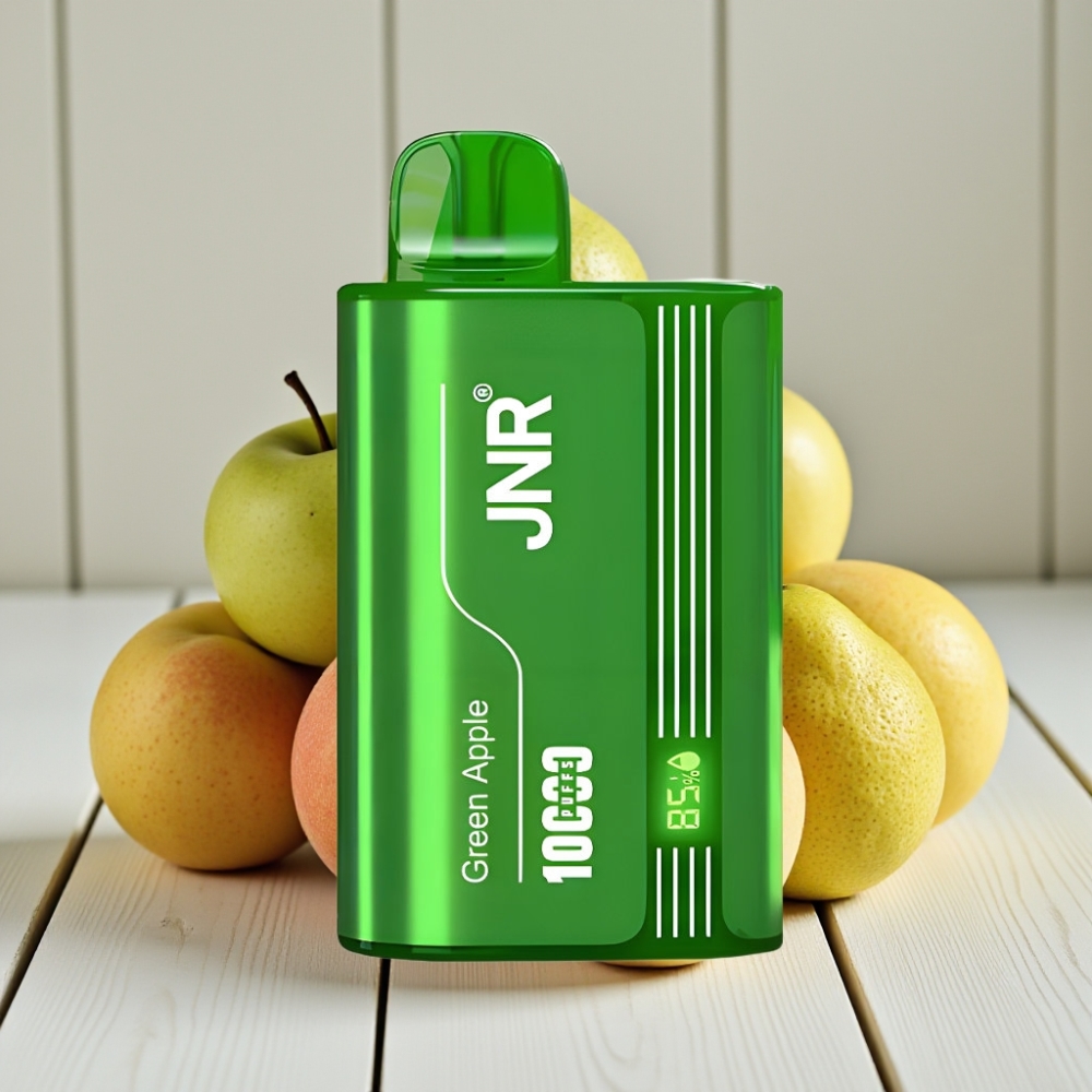 JNR Tank 10000 Puffs Tek Kullanımlık Vape Yeşil Elma Şeftali Armut 650mAh 20ml Tip-C