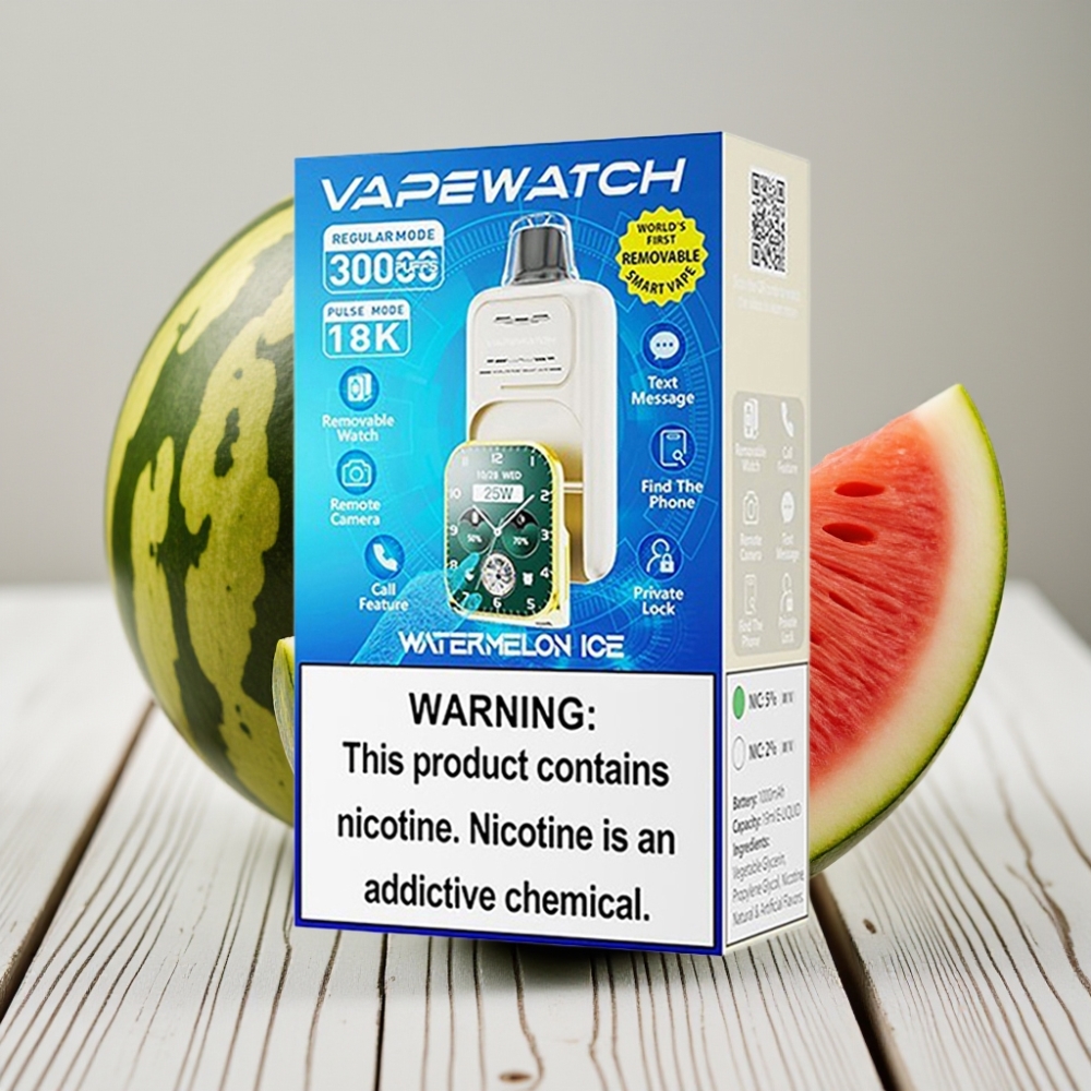 JNR VapeWatch 30000 Puffs Karpuz Buz – 30000 Puf 19mL 5 Nikotin Type-C