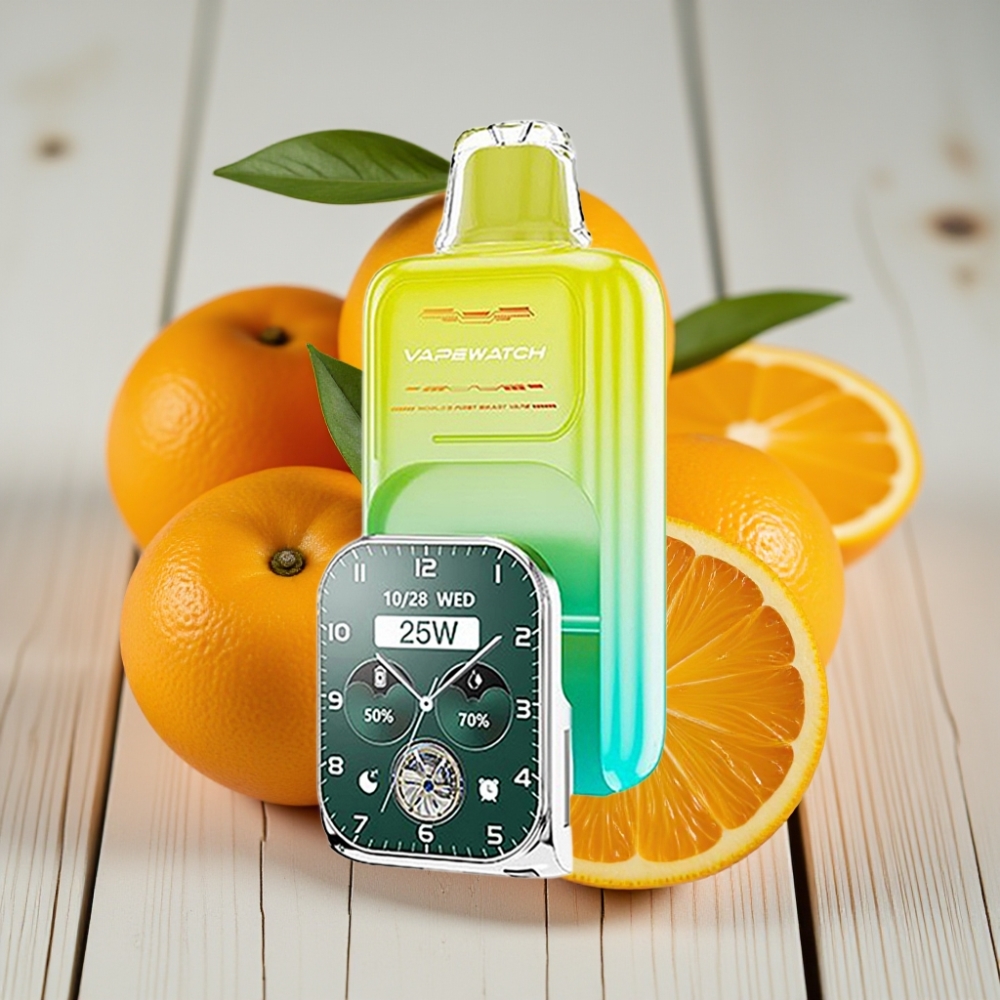JNR VapeWatch 30000 Puffs Portakal Mango – 1000mAh 19mL 5 Nikotin Type-C