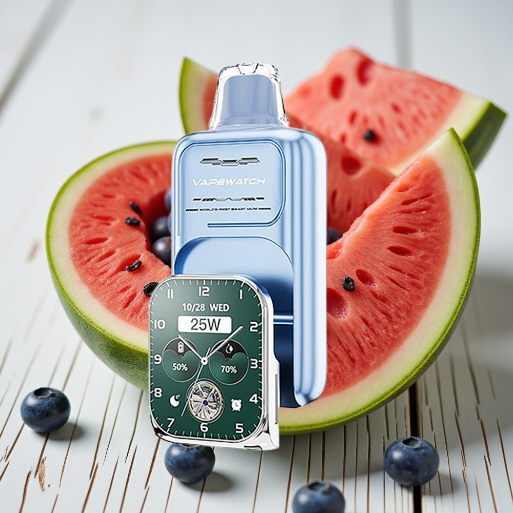 JNR VapeWatch 30000 Puffs Yaban Mersini Karpuz Aromalı – 19mL 1000mAh Type-C