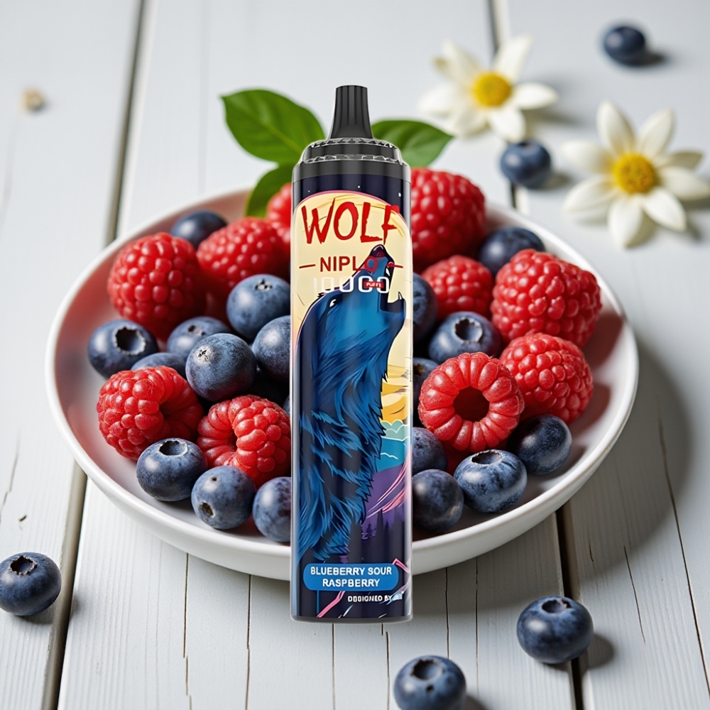 JNR Wolf Niplo 10000 Puffs Yaban Mersini Ekşi Ahududu – 20ml 650mAh Type-C