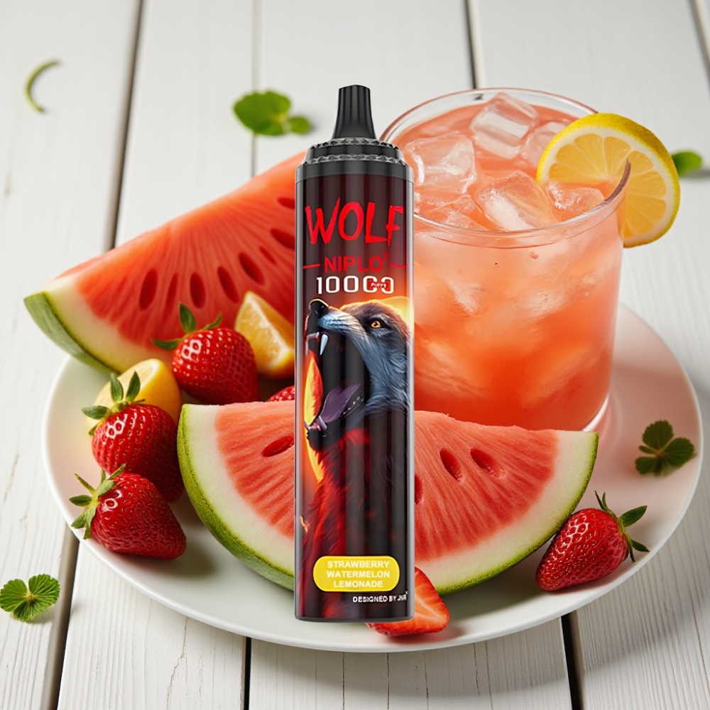 JNR Wolf Niplo 10000 Puffs Çilek Karpuz Limonata – 20ml 10 Ohm Type-C