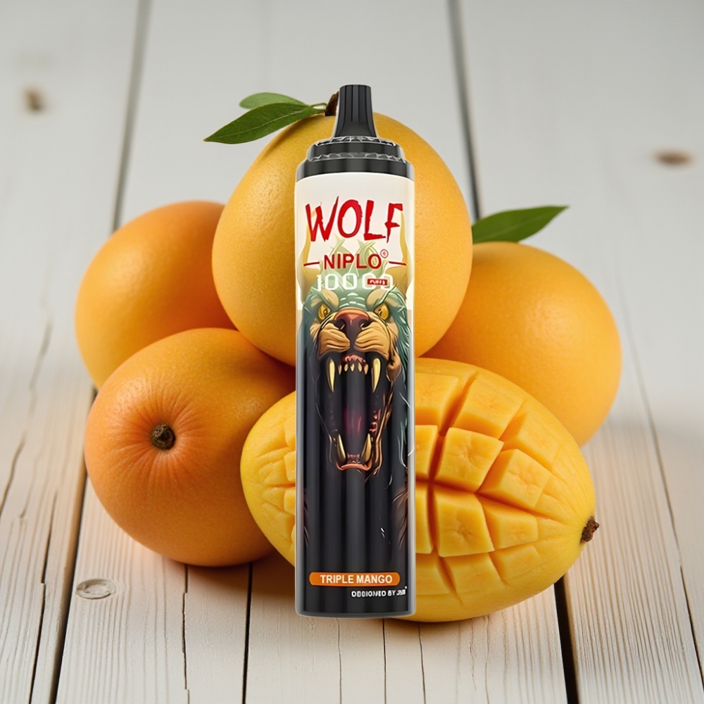 JNR Wolf Niplo 10000 Puffs Üçlü Mango – 20ml 650mAh Tip-C