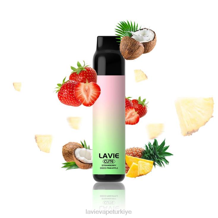Lavie Vape Türkiye 848HZ291 LAVIE BAR 3000 nefes çilek hindistan cevizi elması