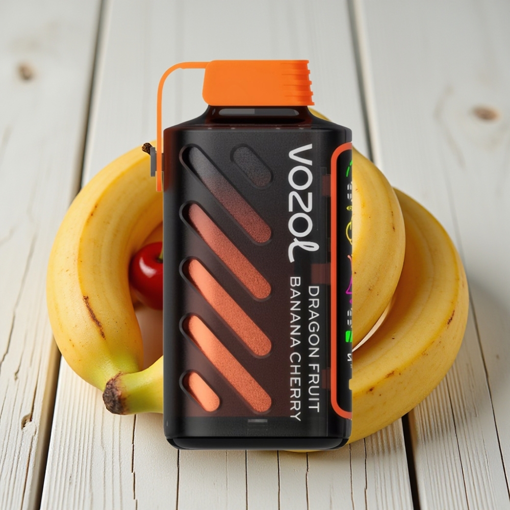 VOZOL Gear Power 20000 Puffs Ejder Meyvesi Muz Kiraz 20mL 5 Nikotin Dual Mesh Coil