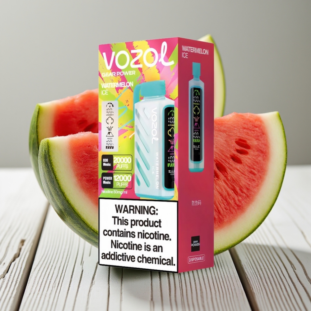 VOZOL Gear Power 20000 Puffs Karpuz Buz – 20mL 5 Nikotin Dual Mesh Coil