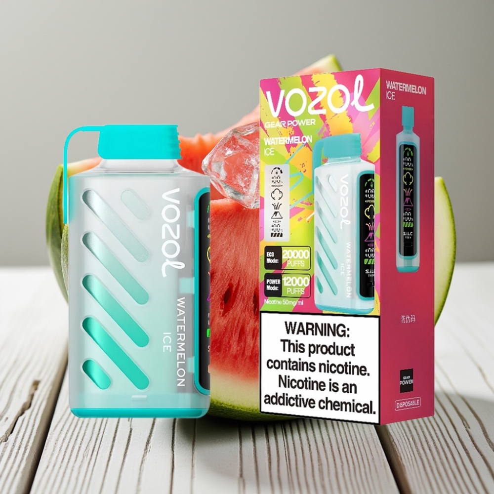 VOZOL Gear Power 20000 Puffs Karpuz Buz – 20mL 5 Nikotin Dual Mesh Coil