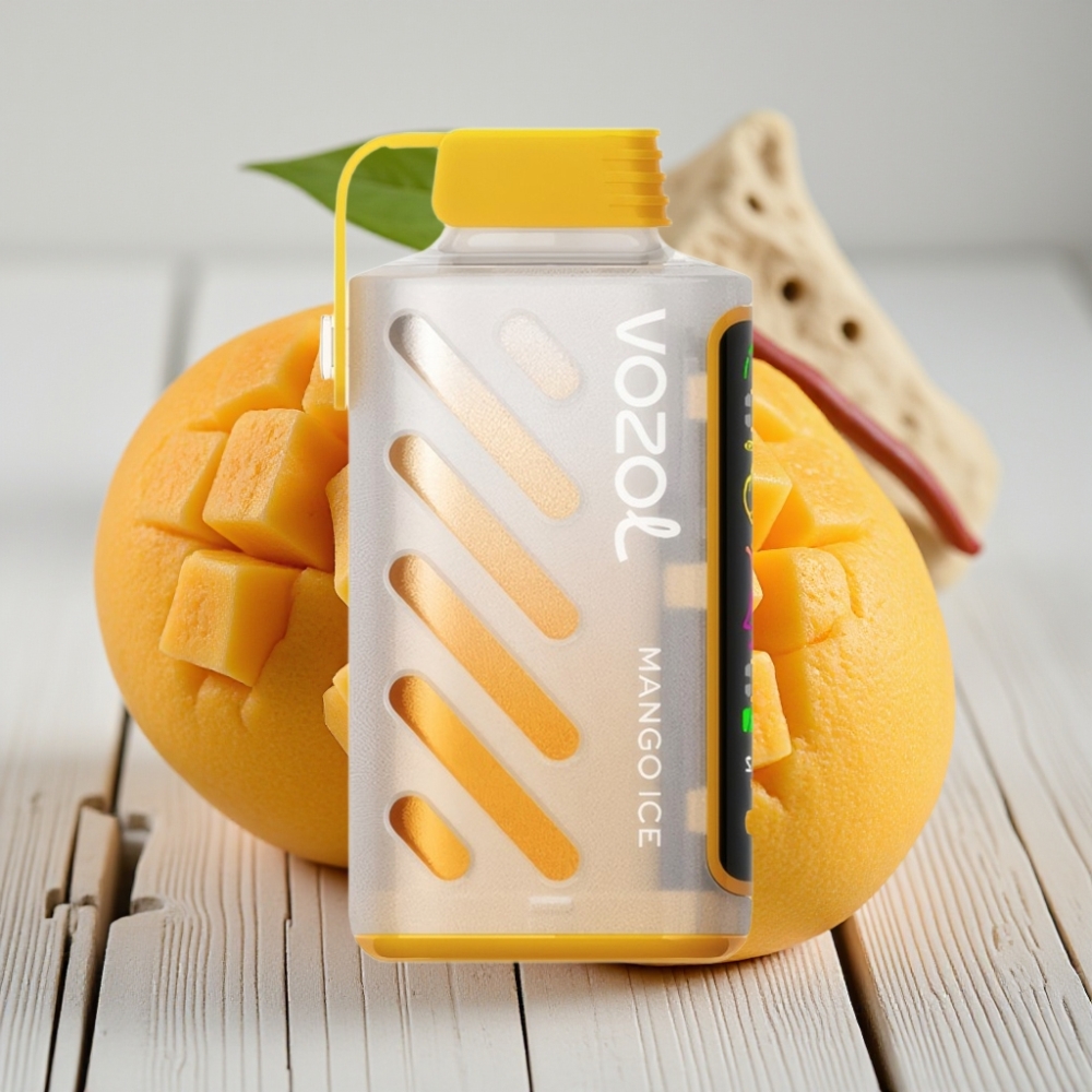 VOZOL Gear Power 20000 Puffs Mango Buz 20mL 50mg Dual Mesh Coil Full Screen Display
