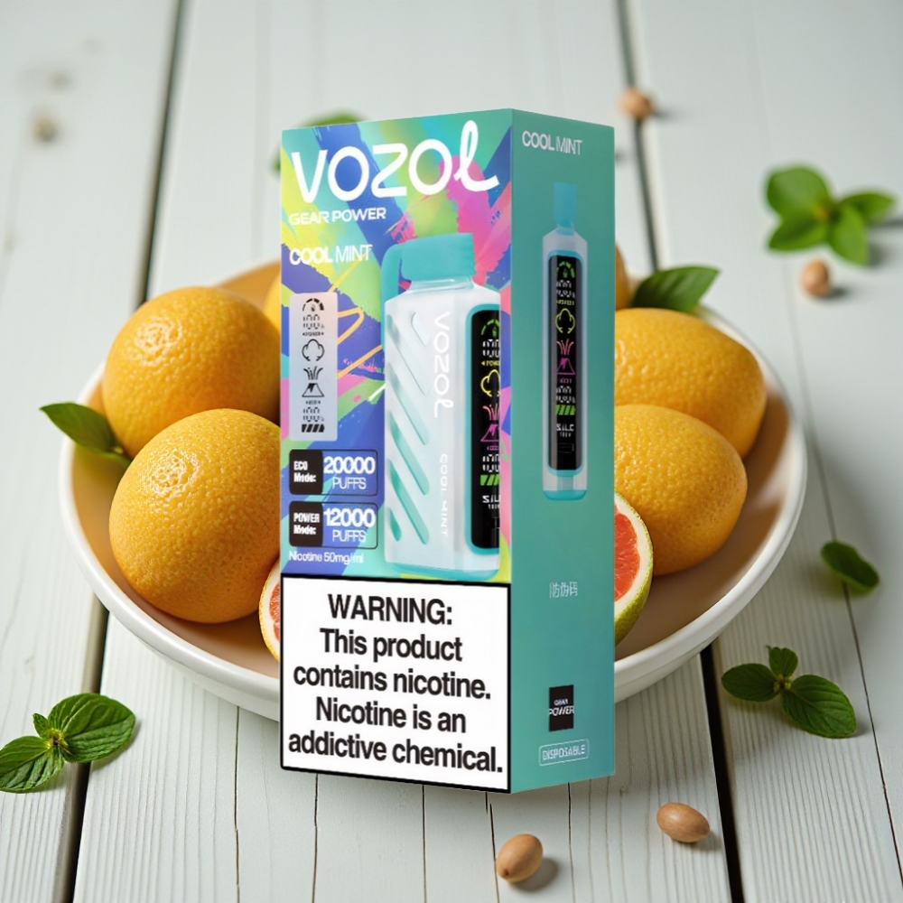 VOZOL Gear Power 20000 Puffs Serin Nane 20mL 5 Nikotin Full Ekran Çift Mesh Coil