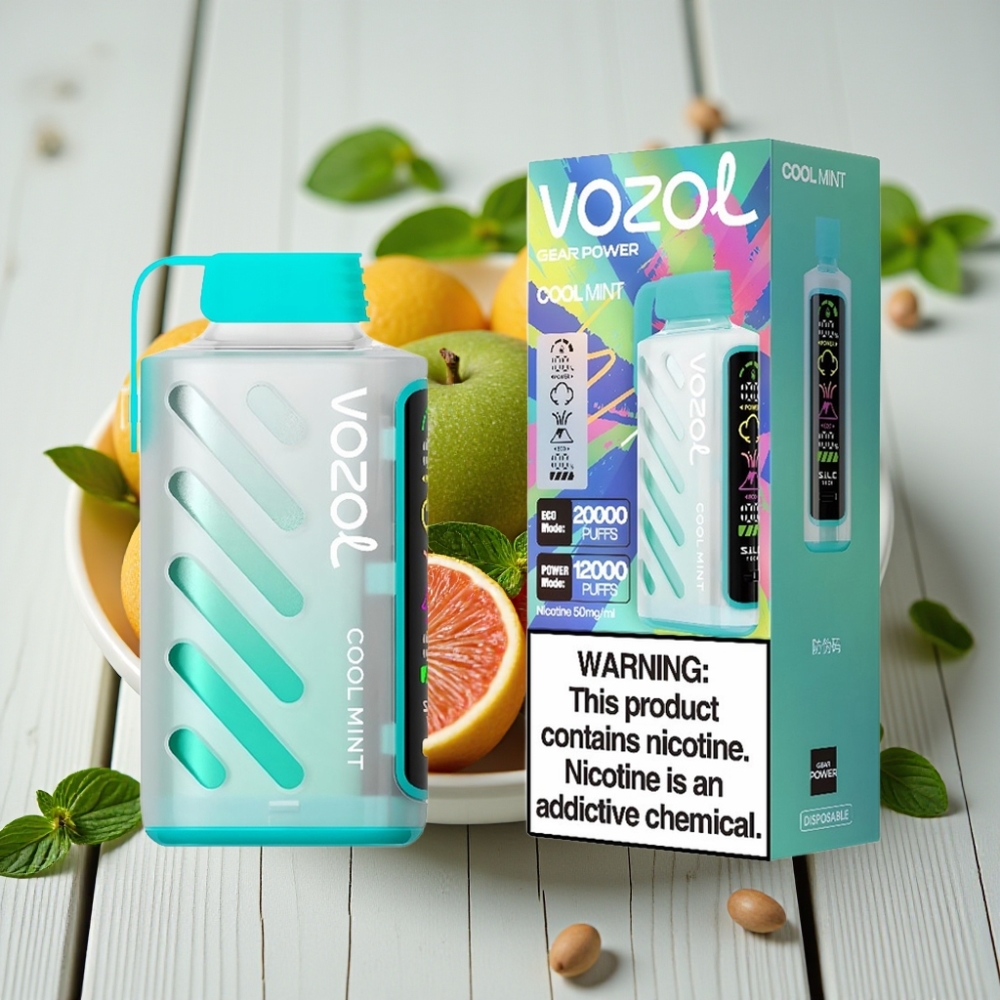 VOZOL Gear Power 20000 Puffs Serin Nane 20mL 5 Nikotin Full Ekran Çift Mesh Coil