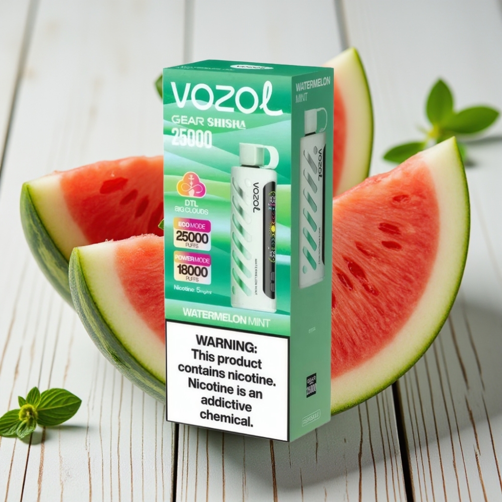 VOZOL Gear Shisha 25000 Puffs Karpuz Naneli 1000mAh 5mg/ml